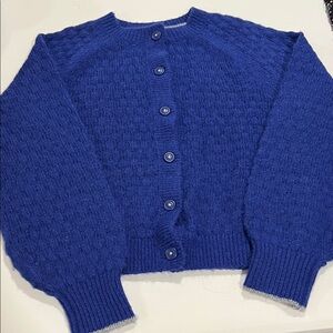 Mini Boden‎ - 9-10 year old, Royal Blue Cardigan, wool blend